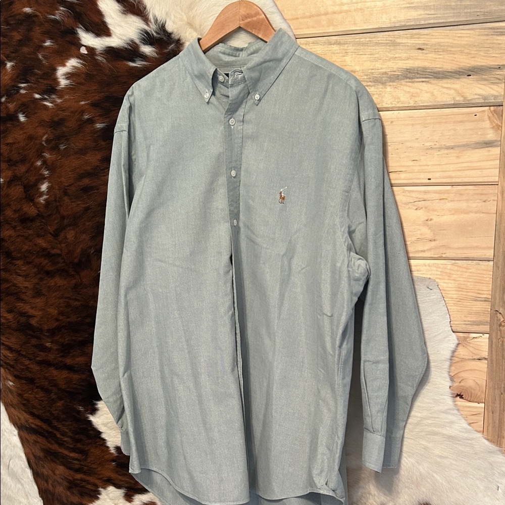 Ralph Lauren Men's Gray Button-Down Shirt